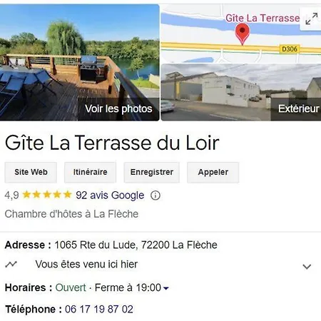 펜션 La Terrasse Du Loir A 2km Du Zoo De *