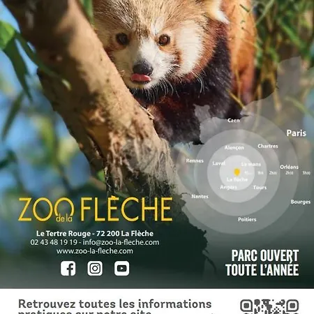 Дом отдыха La Terrasse Du Loir A 2km Du Zoo De Ла-Флеш